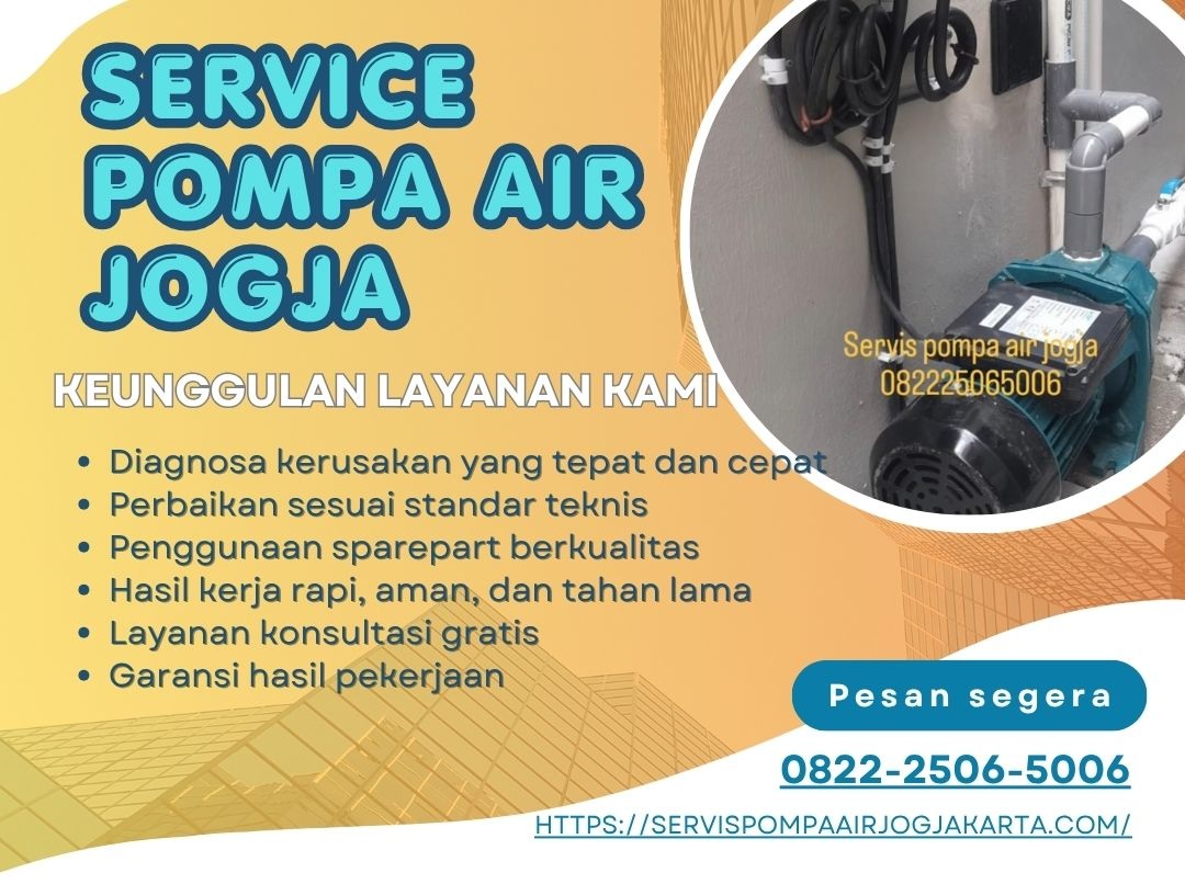 Jasa Service Pompa Air Jogja Profesional, Cepat & Bergaransi